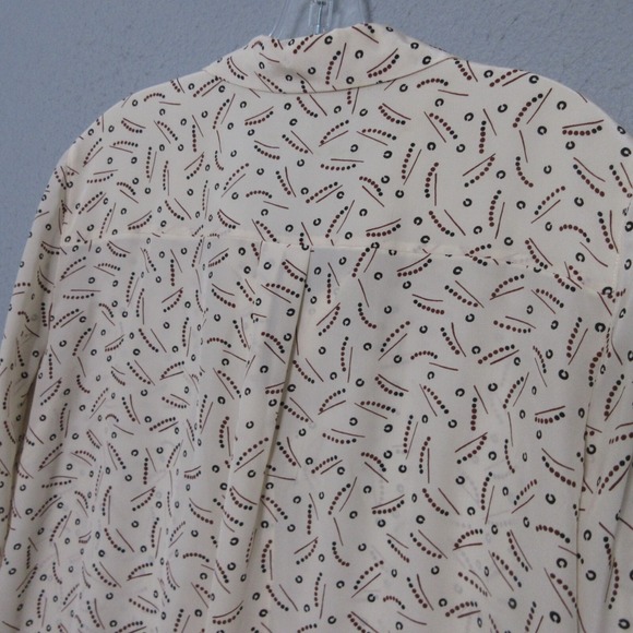 Lafayette 148 New York Top Large Silk Button‎ Julianne Printed Button Up Career - Picture 9 of 11